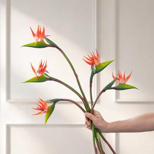 Fleur artificielle de l'oiseau de paradis au toucher réaliste pour la décoration de table d'hôtel, de <span class=keywords><strong>restaurant</strong></span>, de bureau, plante tropicale Strelitzia pour la décoration d'événements - Product Image 6