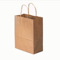 Sacs en papier kraft personnalisés biodégradables classiques, résistants à la graisse, pour boulangerie et café, écologiques, vente en gros