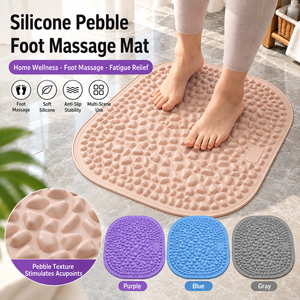 Keset Kamar Mandi Silikon Tekstur Akupresur Batu Kerikil Anti Selip Tahan Air Awet Grosir - Product Image 1