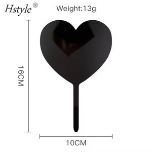 Hstyle อุปกรณ์แต่งหน้าเค้กอะคริลิคทรงหกเหลี่ยมใส PQA045แบบ DIY สำหรับตกแต่งงานแต่งงานวันเกิด - Product Image 5