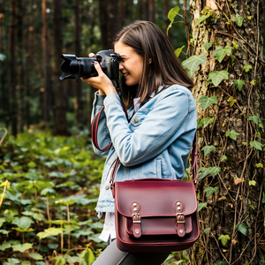 Fabrikant Op Maat Gemaakt Echt Lederen Camera Messenger Tas Spiegelloze Draagbare Reis Elektronisch Apparaat Cover Cameratas - Product Image 2