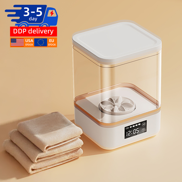 4.5L Wireless Rechargeable Fully Automatic Washing Machines Portable Mini Washing Machines Mute Washers