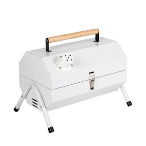 Fabricator tùy chỉnh tấm kim loại chế tạo ngoài trời hai mặt xách tay ống khói nướng gas than nướng BBQ Bento hộp - Product Image 1