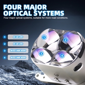 SANVI 3.0 pouces C4S Argent LED 6000K Phares Bi-Feux (Faisceau Haut/Bas) Système d'Éclairage Automobile 12V 72W 8000 Lumens Adaptation Universelle Rétrofit/Amélioration - Product Image 5