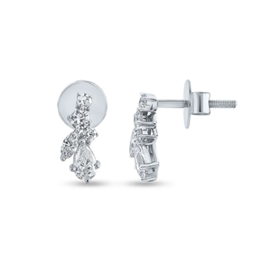 Boucles d'oreilles rondes minimalistes en diamant avec des pierres de haute clarté et une expérience de port confortable Fournisseur indien - Product Image 4