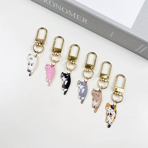 Wholesale Custom Anime Metal Keychain <b>Key</b> Ring Souvenir Metal Kids Lovely Cat Cartoon <b>Key</b> <b>Chain</b> - Product Image 1