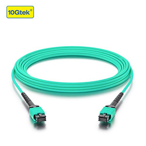 สายแพทช์ไฟเบอร์ OEM ODM 10Gtek MPO to MPO OM3 มัลติโหมด 12 คอร์ สำหรับใช้งานกับ QSFPTransceiver ความยาว 3 เมตร/10 ฟุต - Product Image 2
