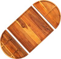 Grande planche à charcuterie unique en bois d'acacia magnétique, plateau de service et planche à découper en bois