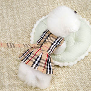 Nueva Ropa para Mascotas, Estilo Universitario, Conjuntos Casuales para Parejas, Vestido Ligero de Verano con Estampado a Cuadros para Perros y Gatos - Product Image 1