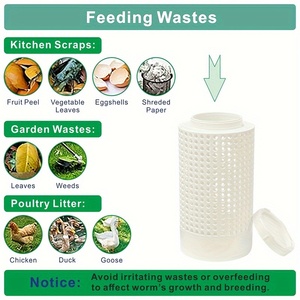 1 bac de compostage pour <span class=keywords><strong>vers</strong></span> de terre en PVC, gain de place, pour petits pots de fleurs et jardin, tube de compostage pour <span class=keywords><strong>vers</strong></span> de terre, pour l'entretien des jardins et des pelouses - Product Image 3