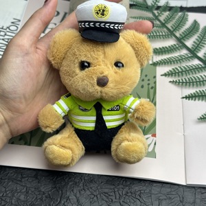 Orsetto Peluche Poliziotto Carino 2025, Portachiavi Orsetto Super Morbido con Imbottitura in Cotone PP e Fodera in Rete, Giocattolo Animale da Appendere - Product Image 4