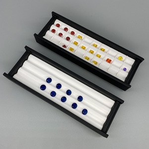 Coffret de luxe FORTE pour pierres précieuses, grand plateau de présentation pour diamants et bijoux, boîte de rangement exquise en cuir pour pierres précieuses - Product Image 4