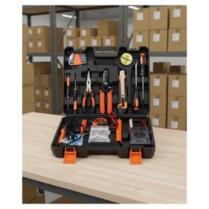 32PCS Carbon Steel Household <b>Hand</b> <b>Tool</b> <b>Set</b> with Bit Holder Portable Home Repair <b>Tool</b> Kit and Hard Case - Product Image 4