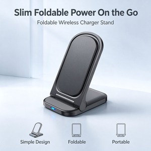 Wireless <b>Charger</b> Wireless Charging Stand Simple Design Foldable Portable for IPhone Samsung Space Saving Design Travel Essential - Product Image 1
