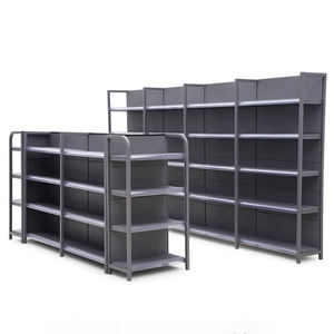 Estantería de supermercado de doble cara, góndola de exhibición, estantería de acero de alta resistencia para tiendas de conveniencia, sistema de estanterías de material metálico - Product Image 1