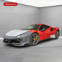 Accesorios de Coche Kits de Carrocería para Ferrari 488 2015-2020, Actualización a Estilo P en Carbono Húmedo y Plástico PP, Kit de Parachoques y Carrocería