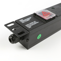 Bloc d'alimentation universel 19'' 1U avec chargeur USB, interrupteur 6 voies, protection contre les surtensions, coque en alliage d'aluminium, équipement de distribution d'énergie