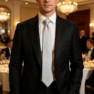 Cravates pour hommes, cravates classiques de qualité, 100% soie, cravates unies pour hommes - Product Image 1