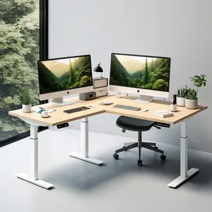 גובה מתכווננת למידה מחשב נייד שולחן קטן שלושה מנוע הרמת שולחן בעמידה