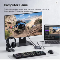 Carte de capture vidéo 4K compatible HDMI Hagibis avec sortie en boucle pour l'enregistrement de jeux et le streaming en direct 1080P Grabber MS2131 pour PS4/5 Switch