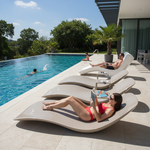 Tumbona Moderna de Lujo de Fibra de Vidrio para Exteriores, Silla Reclinable de Patio, Silla de Playa de Alta Gama para Uso en Hoteles y Patios - Product Image 5