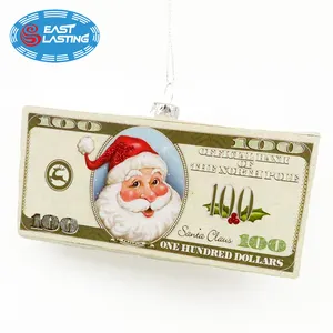 Vetro dipinto Di Natale Ornamento di Natale Appeso Figurine Di Vetro Santa Hotline per la Decorazione Il Vostro Albero di Natale - Product Image 5