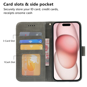 Bán Buôn Ví Da Trường Hợp Điện Thoại Cho Motorola Moto E6S 2020 Cạnh Cộng Với G 5G Cộng Với G9 Cộng Với Chơi Tín Dụng Folio Lật Bìa - Product Image 4