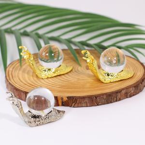 1 पीसी घोंघा क्रिस्टल बॉल आधार नीचे ब्रैकेट गेंद धारक धातु गेंद ब्रैकेट रचनात्मक घर डेस्कटॉप गहने - Product Image 1