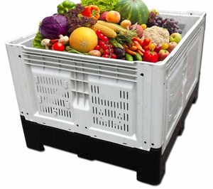 660l plastic collapsible crates foldable plastic a box on forklift for automobile fabric food and etc