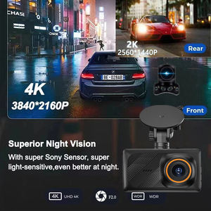 3 인치 2K 후면 및 4K 전면 미니 카메라 DashCam 듀얼 채널 차량용 <span class=keywords><strong>DVR</strong></span> 5G 와이파이 GPS WDR 자동차 블랙 박스 전면 및 후면 대시 캠 - Product Image 2