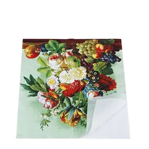 Fresh Flowers Printed Folding Tissue Paper Napkins