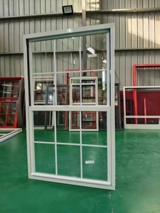 Fenêtre à guillotine simple en aluminium, certifiée CE, à rupture de pont thermique, anti-chute, double vitrage, coulissante verticalement, pour bâtiment commercial - Product Image 6