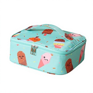 Sac à déjeuner isotherme carré en tissu épais, motif dessin animé mignon, résistant à l'eau, écologique, pour bento, portable et pliable - Product Image 6