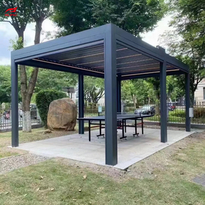 Meilleure vente Arches électriques étanches d'extérieur Pergola bioclimatique en aluminium à persiennes étanche à la pluie et télécommandée - Product Image 1
