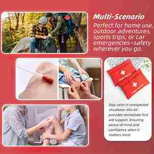 Botiquín de Primeros Auxilios Portátil Mini Baiyuheng, Botiquín de Primeros Auxilios Azul con Diseño de Perrito, Botiquín de Primeros Auxilios Colgante - Product Image 5