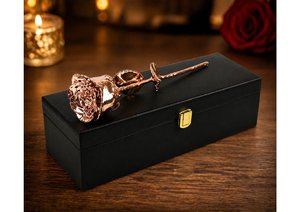 Rose véritable plaquée argent 999 de qualité supérieure avec boîte cadeau élégante, cadeau romantique classique pour un anniversaire, la Saint-Valentin, une occasion spéciale - Product Image 4