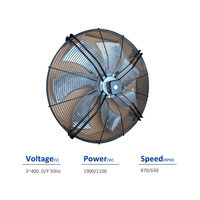 Ventilateur axial de refroidissement AHU ZIEHL-ABEGG FN080-SDS.6N.V7P5 168787 800mm 400V 50Hz 1.90/1.10KW 3.9/2.0A