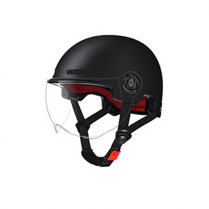 [Personalizzabile] Nuovo Casco Mezzo Integrale Certificato 3C/DOT per Moto/Bici Elettrica, Protezione Solare Estiva per Adulti con Visiera Trasparente - Product Image 1