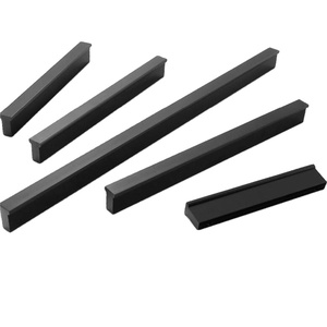 Direct Selling Black Brushed Gold Hidden Pull Handle Aluminium Alloy Edge Wardrobe Profiles <b>Kitchen</b> Cabinet Handle Innovate - Product Image 3
