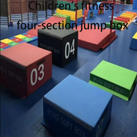Caja de salto de nivel progresivo 4 en 1, Fitness físico para niños, uso de gimnasio duradero, 4 cajas Plyo, equipo de entrenamiento, entrenamiento de Software