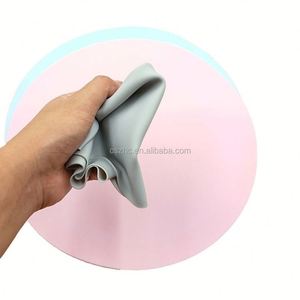 Mantel individual de silicona circular resistente al calor personalizado, almohadilla aislante para ollas calientes, mantel de mesa de silicona redondeado para comedor - Product Image 4