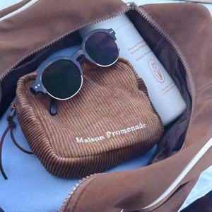 Travel Corduroy Printed Cosmetic <b>Bag</b> Cotton Soft Eco-friendly <b>Makeup</b> <b>Bags</b> Custom Logo Embroidery Toiletry <b>Bag</b> for Women Men - Product Image 6