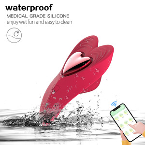 Frauen Herz Magnetische drahtlose Fernbedienung <span class=keywords><strong>Vibrator</strong></span> APP Fernbedienung für Ei Sexspielzeug mit Unterwäsche für intime Momente - Product Image 6