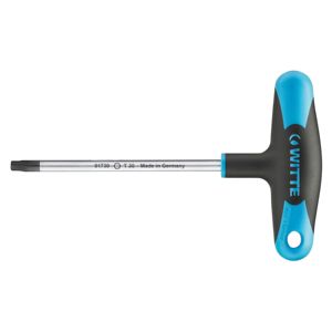 Clé en T Torx, fabriquée en acier résistant, idéale pour serrer et desserrer les vis dans des espaces restreints. - Product Image 1