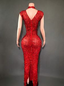 Ecowalson Nuovo <span class=keywords><strong>Abito</strong></span> da Sera Estivo da <span class=keywords><strong>Donna</strong></span> Lungo fino al Pavimento in Rete con Diamanti e Cashmere, Vestito da Cerimonia Slim per Feste, Balli e Matrimoni - Product Image 2