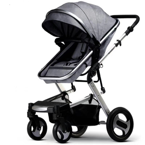 Cochecito de bebé de lujo estándar europeo, cochecito de bebé plegable de paisaje alto para 3 años, tipo de <span class=keywords><strong>coche</strong></span> portátil - Product Image 5