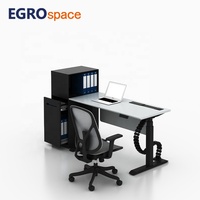 EGROspace Bureau de travail moderne à double moteur, table ergonomique réglable en hauteur, bureau assis-debout