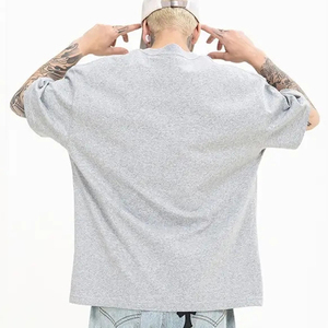 เสื้อยืดโอเวอร์ไซส์คุณภาพสูงสำหรับผู้ชาย คอกลม ทรงหลวม ขายส่ง 500 กรัม เสื้อยืดคอตตอนโอเวอร์ไซส์สำหรับผู้ชาย - Product Image 4