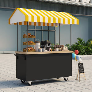 Chariots de vente mobiles, stands de <span class=keywords><strong>rue</strong></span>, chariots à fleurs, présentoirs alimentaires pour marchés nocturnes, chariots de camping, stands promotionnels - Product Image 4