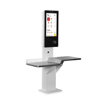 Kiosque de restauration rapide en libre-service avec écran tactile, machine de paiement automatique équipée d'un lecteur de code QR et d'une imprimante thermique 80 mm